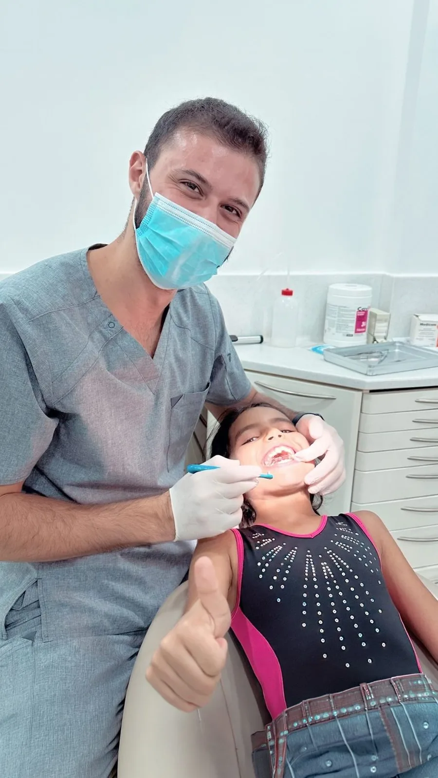 A child being treated at Chaptini Smile Clinic